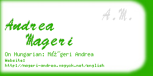 andrea mageri business card